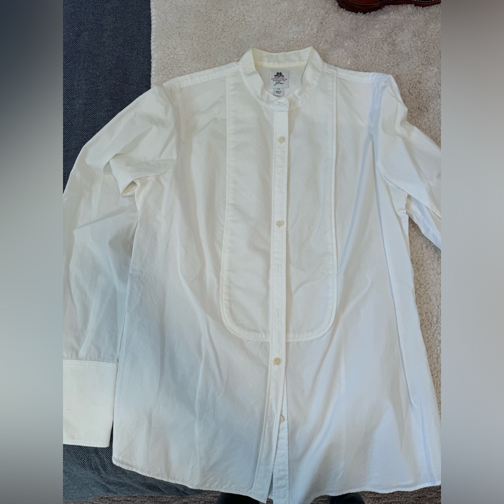 Thomas Mason for JCrew Tuxedo Bib Buttonup